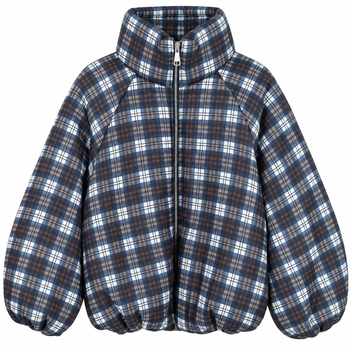 Check Puffer Jacket - Oversized & Cozy