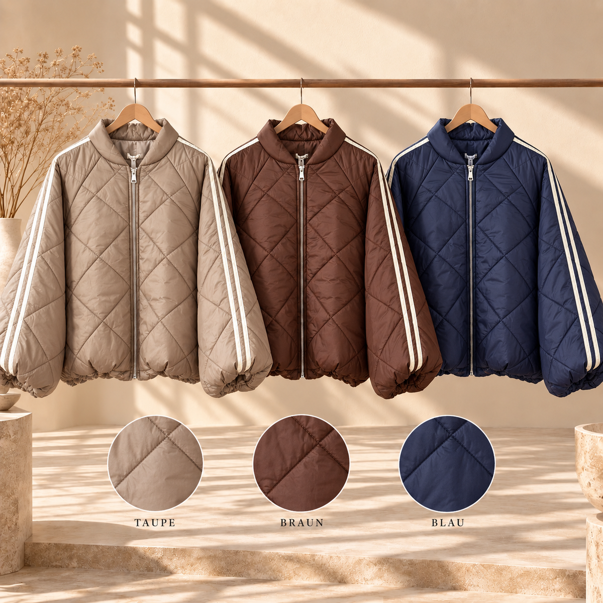 Gesteppte Puffer Jacke - Sporty & Cozy