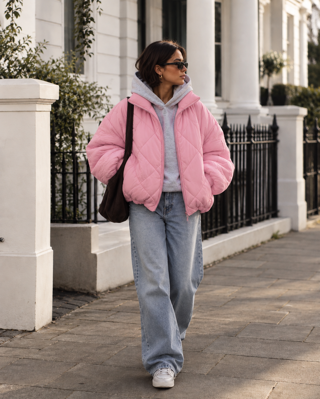 PUFFER JACKET – PINK & CREME