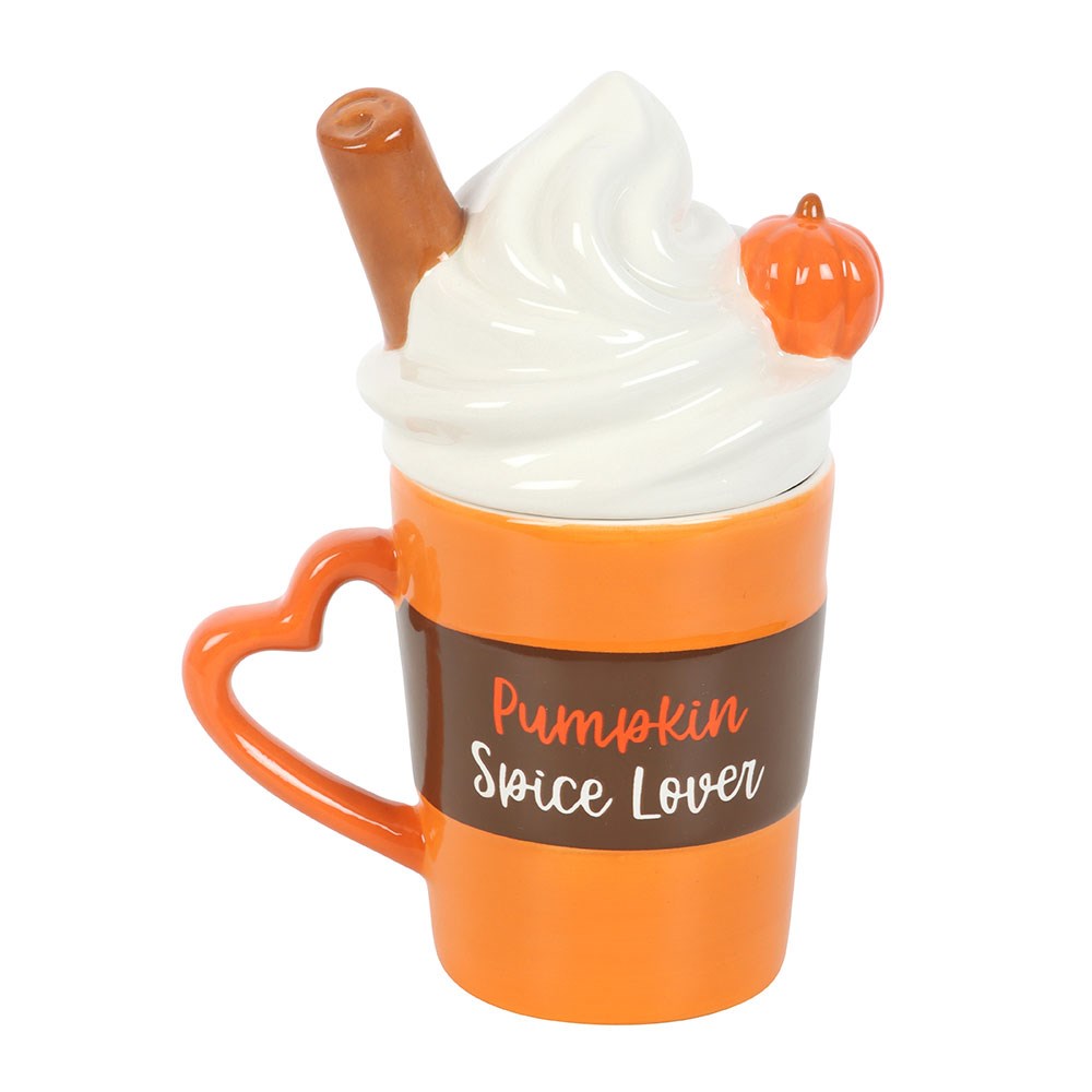 Pumpkin Spice Latte Tasse mit Deckel