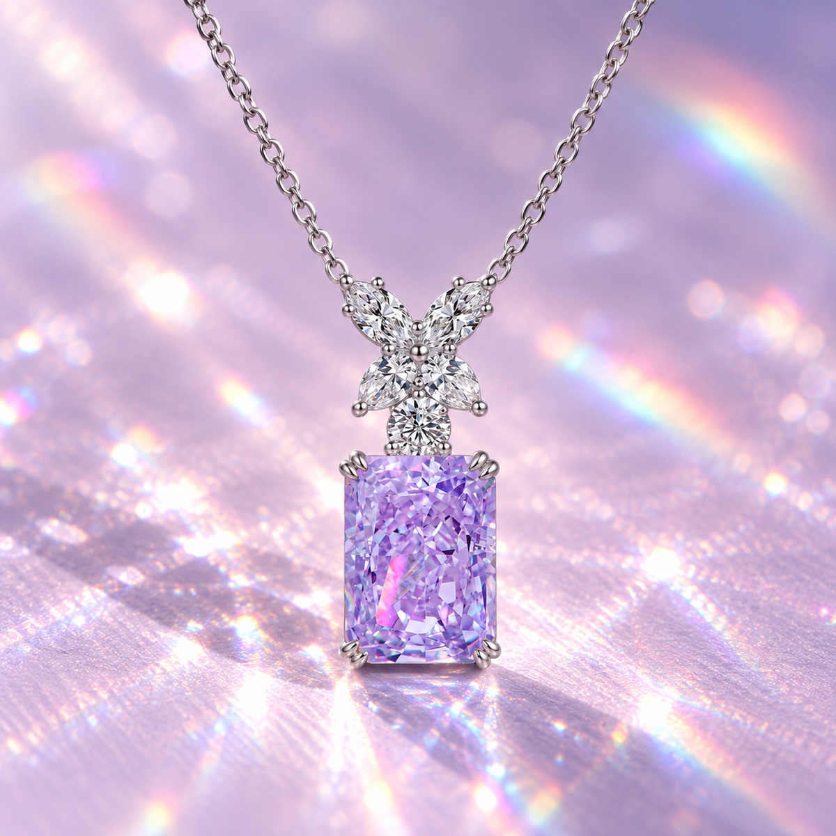 Radiant Diamond – Lavender Blossom Kette