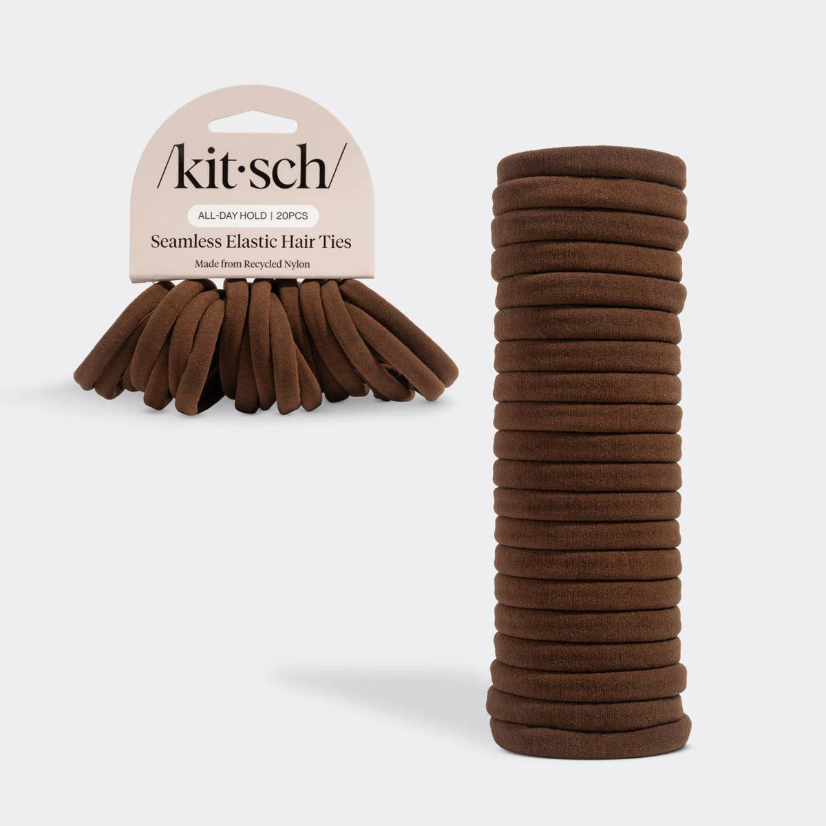 Kitsch Chocolate Essentials – Nahtlose Haargummis | 20er Set 🤎