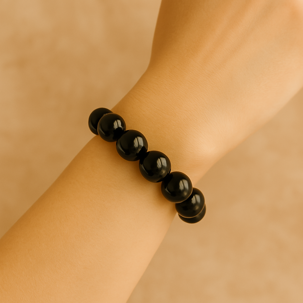 Regenbogen Obsidian Armband mit grossen perlen