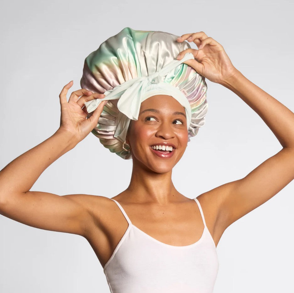 Verstellbare Satin-Schlafhaube – Aura | Doppellagig & pflegend
