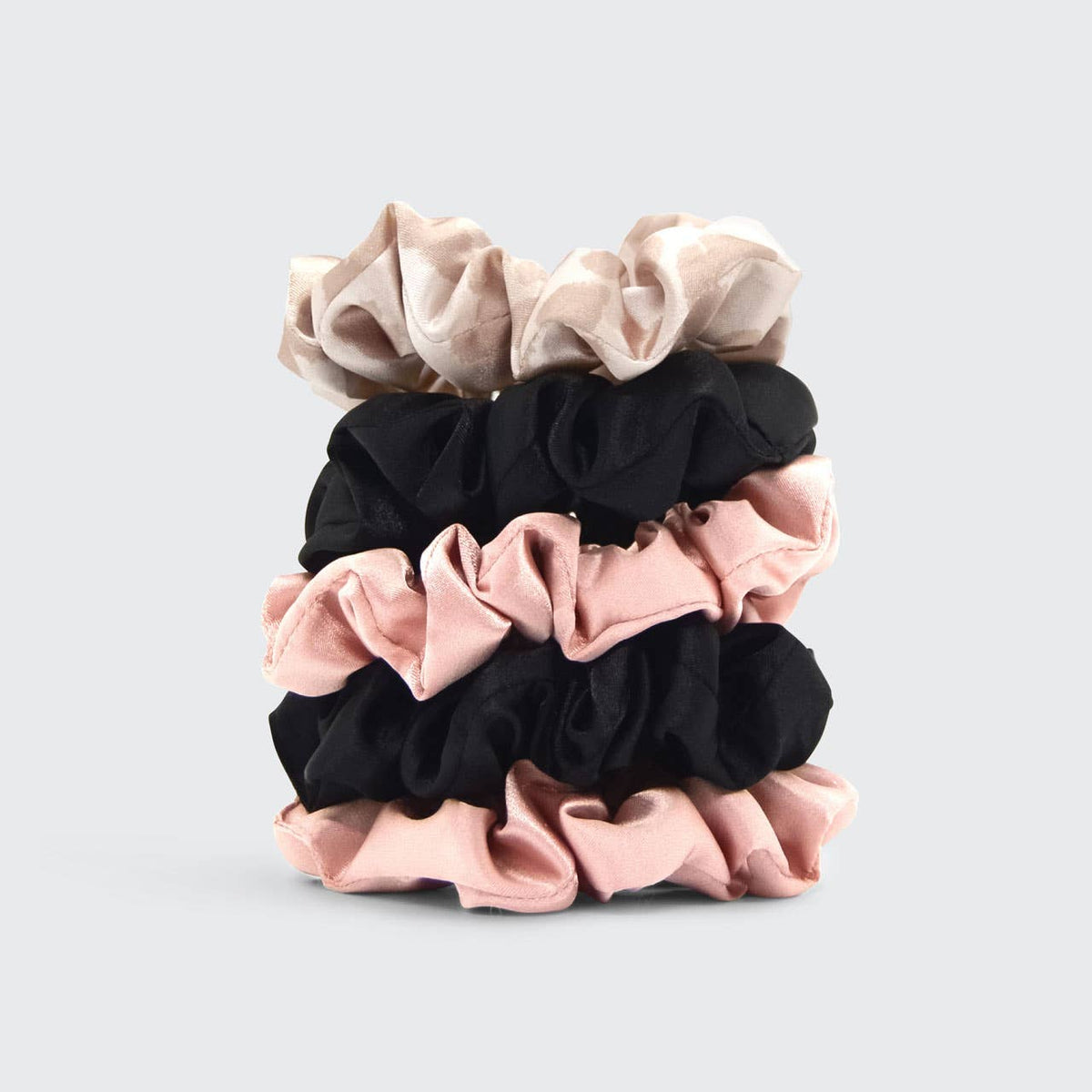 Kitsch Soft Satin – Haarschonende Satin Scrunchies | Leo Blush 5er Set