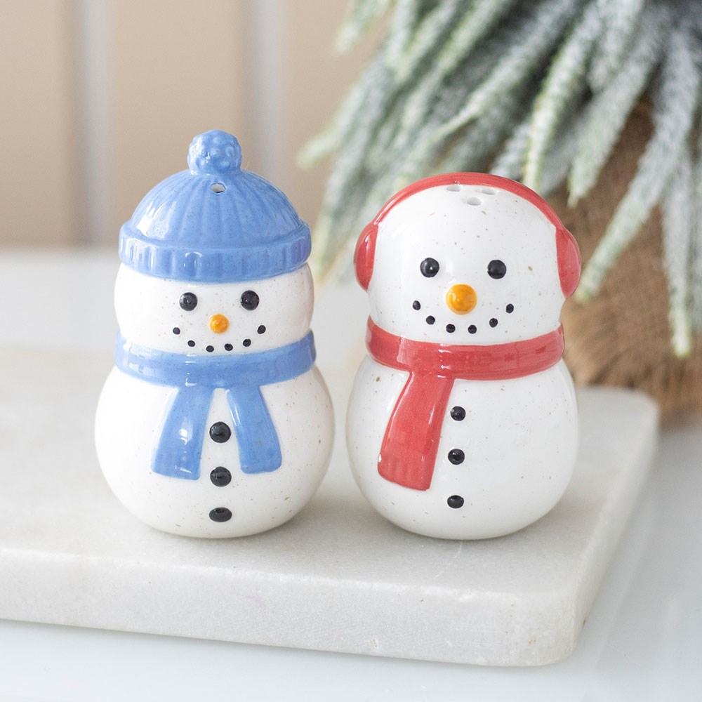 Winter-Schneemann Salz- & Pfefferstreuer