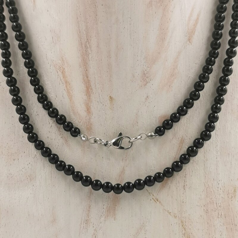 Schwarzer Turmalin Kette