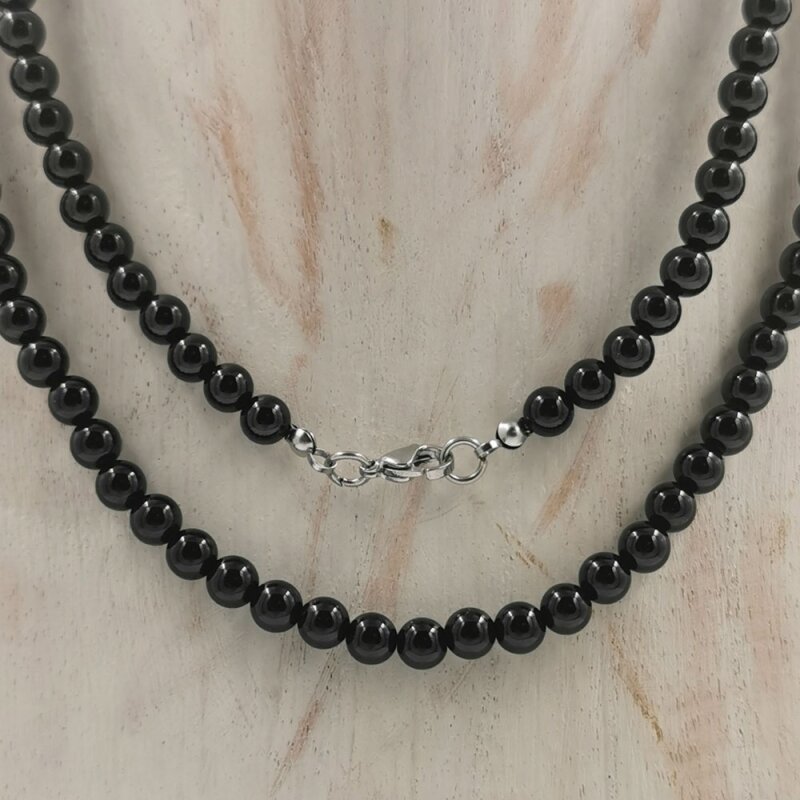 Schwarzer Turmalin Kette