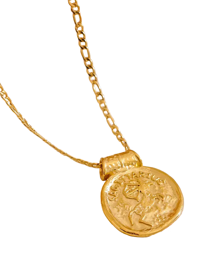 Antique Zodiac Kette – Antike Sternzeichen Halskette Gold