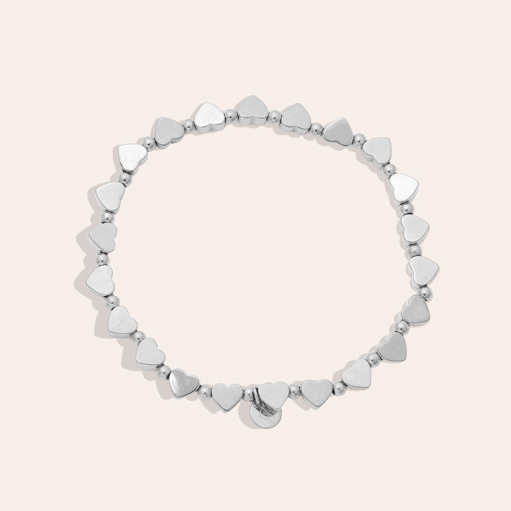 Elastic Heart Chain Armkette aus Edelstahl – Elastisches Herz-Armband