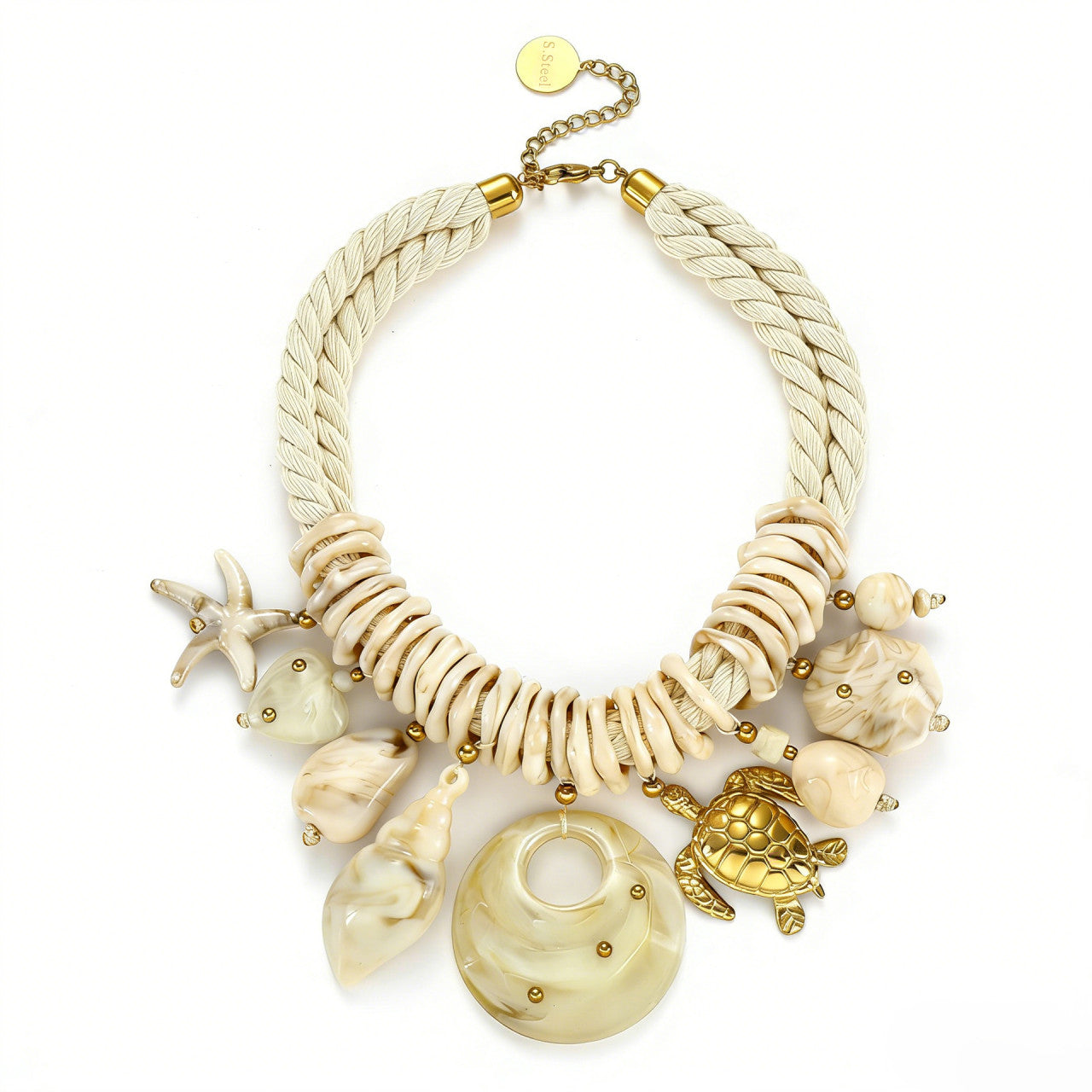 Boho Strandkette mit Muschel-Charms