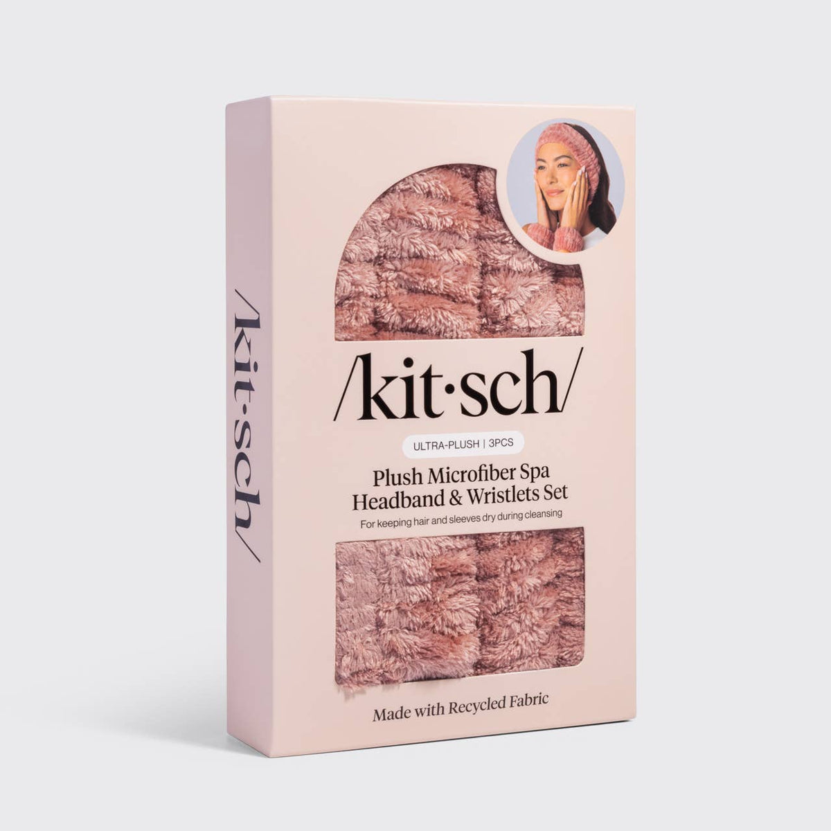 Kitsch Daily Spa – Mikrofaser Stirnband & Handgelenkbänder | Terracotta | 3er Set