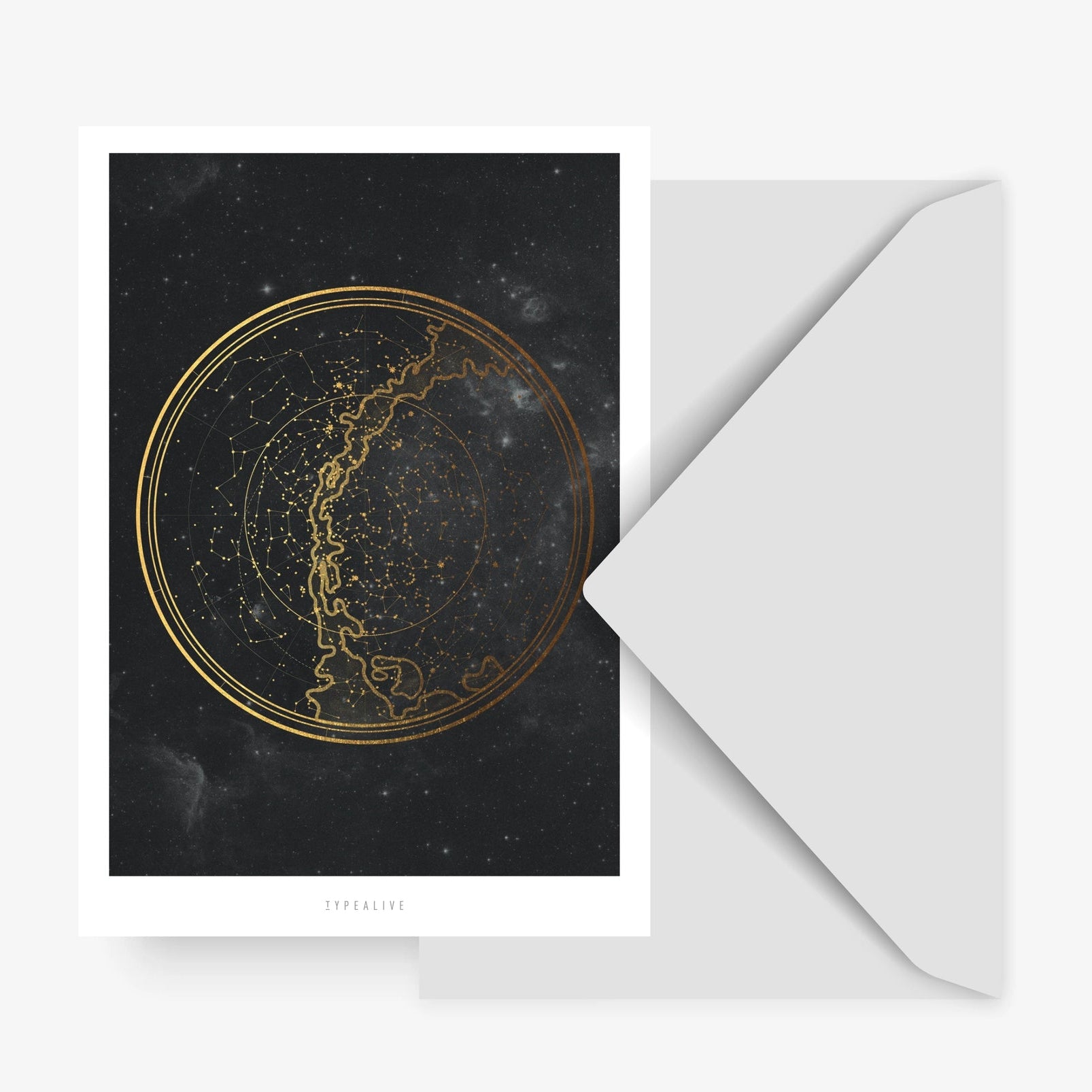 Postkarte - Sternenkarte