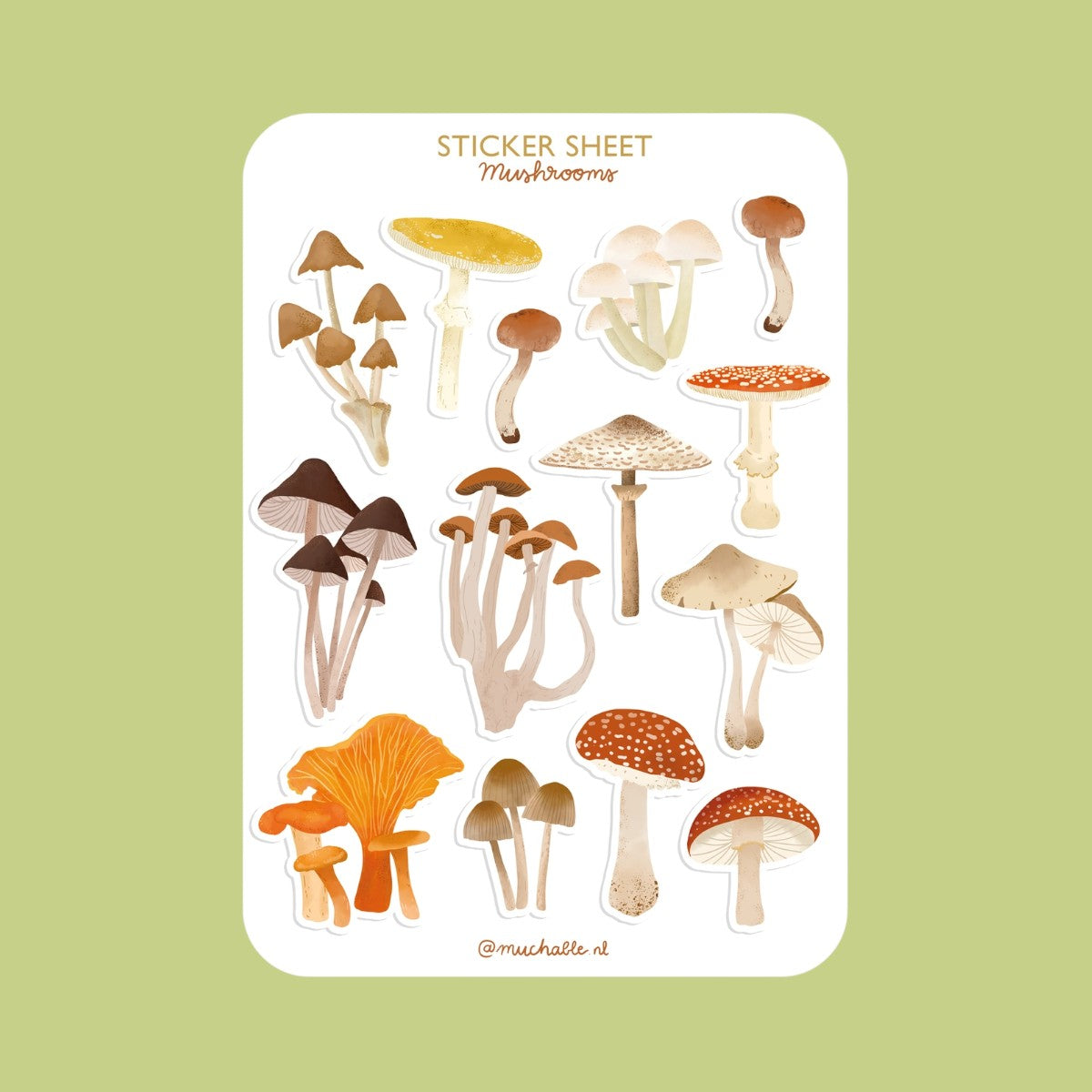 Sticker Sheet - Mushrooms