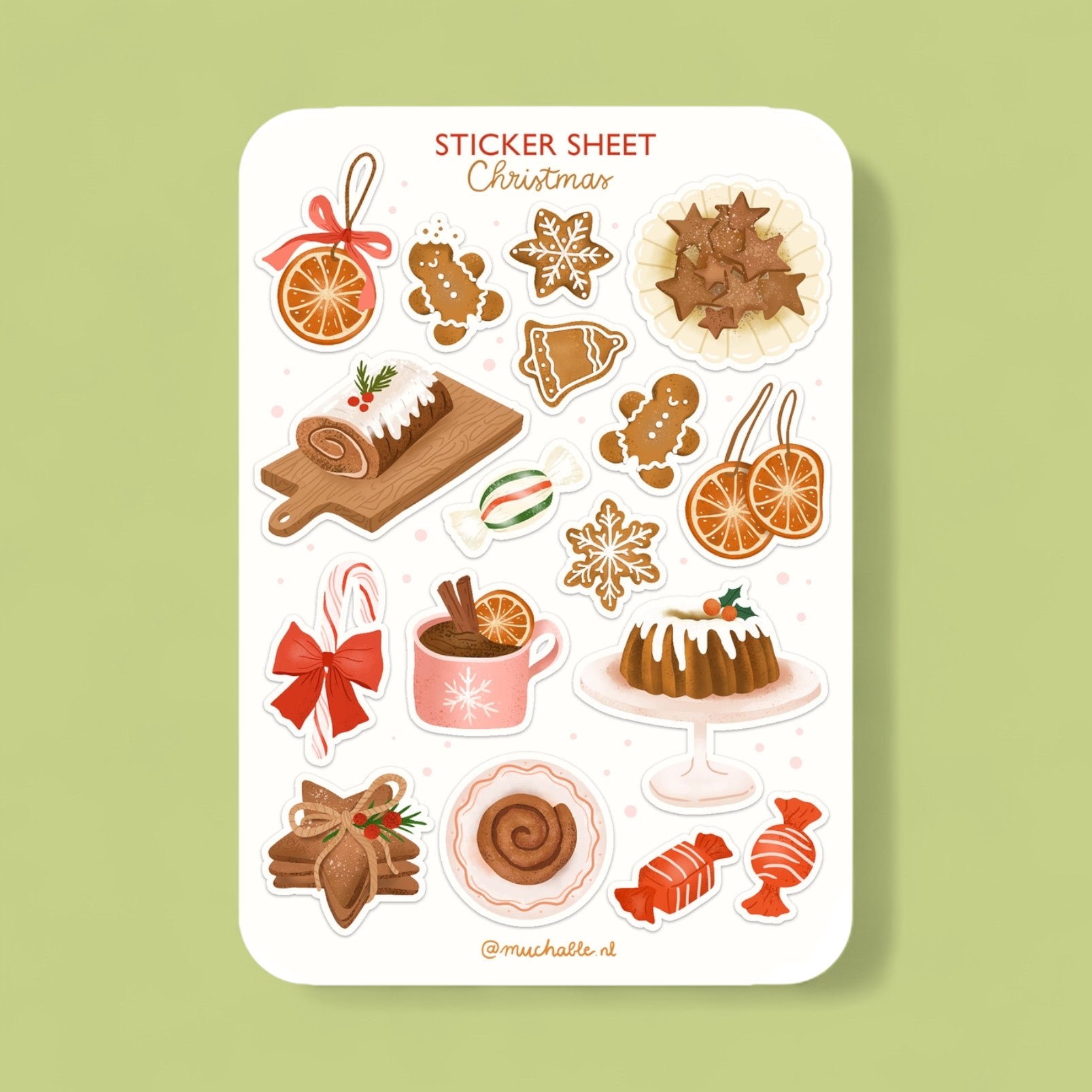 Sticker Sheet - Christmas Bakery