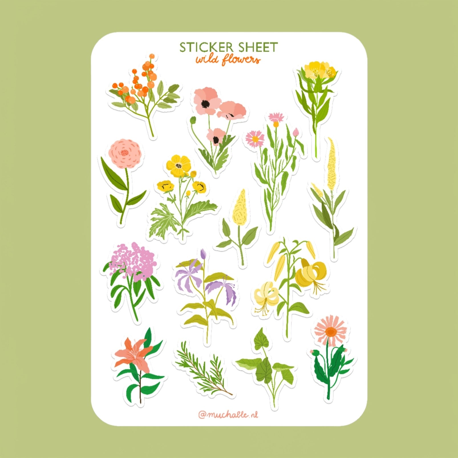 Sticker Sheet - Wild Flowers