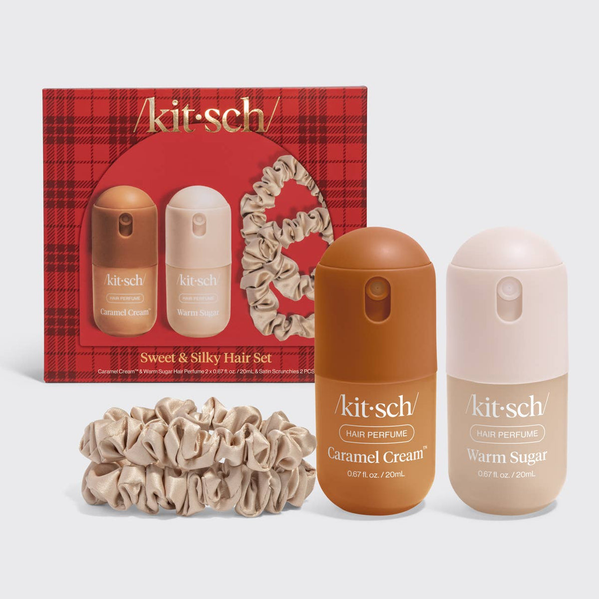 Kitsch Sweet & Silky – Hair Perfume & Satin Scrunchie Set | 4-teilig