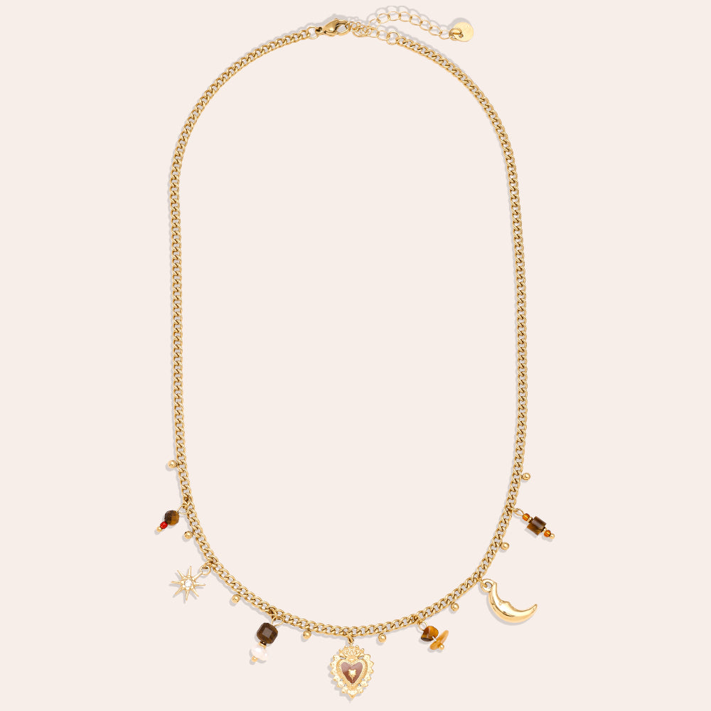 Tigerauge Charm Kette