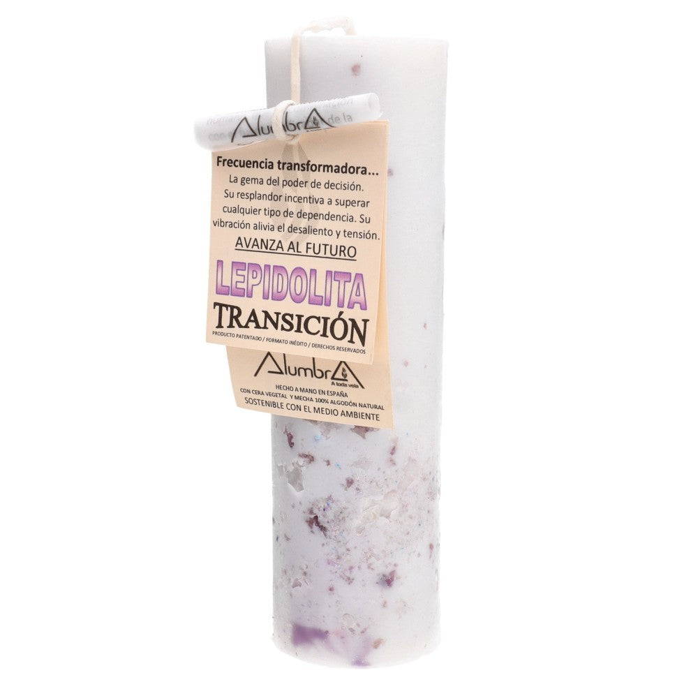 Ritualkerze - Lepidolith | Spiritualität & Wandel