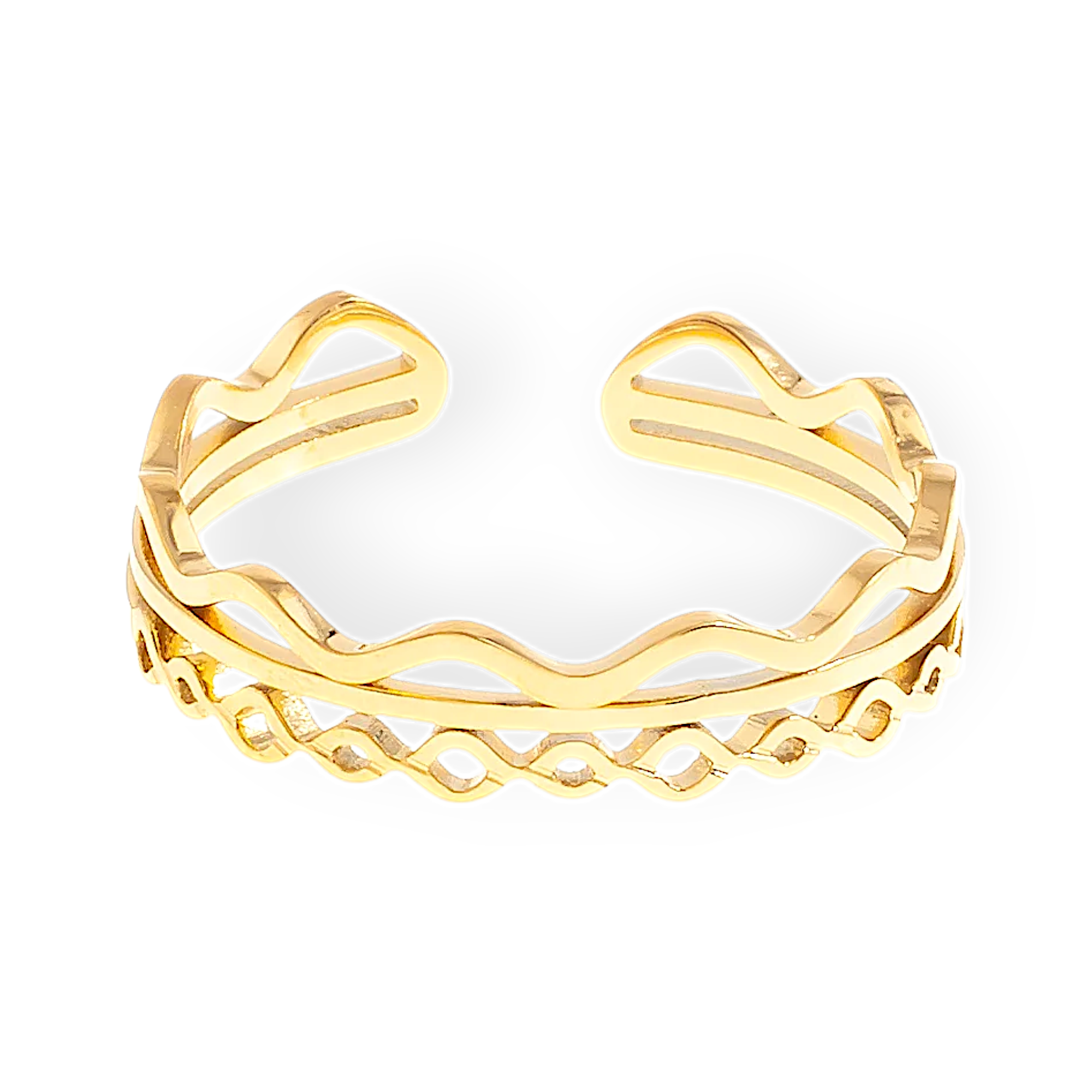 Triple Zig Zag Ring