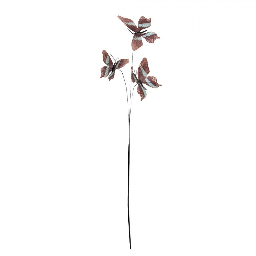Deko Schmetterlinge am Stil - Schoko Mint