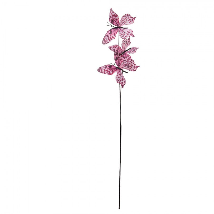 Deko Schmetterlinge am Stil - Rosa