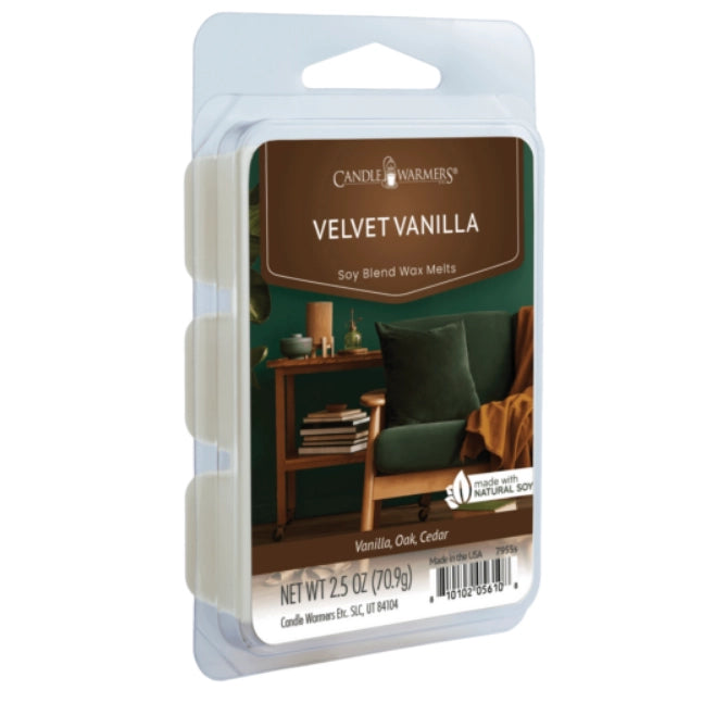 Wachsmelt – Velvet Vanilla | Handgegossen aus 100% Sojawachs, Cremiger Vanille-Holz-Duft