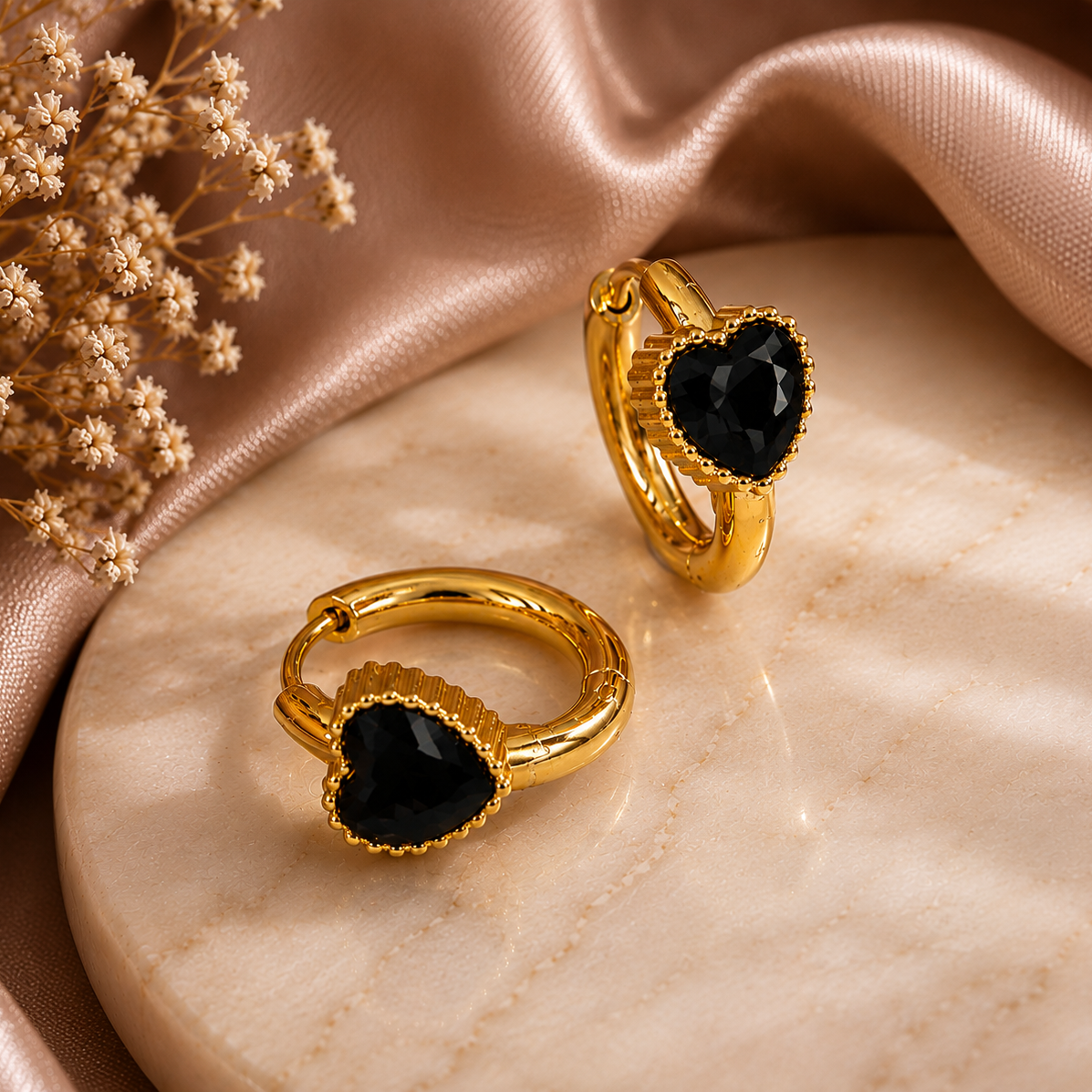 Vintage Heart Hoops