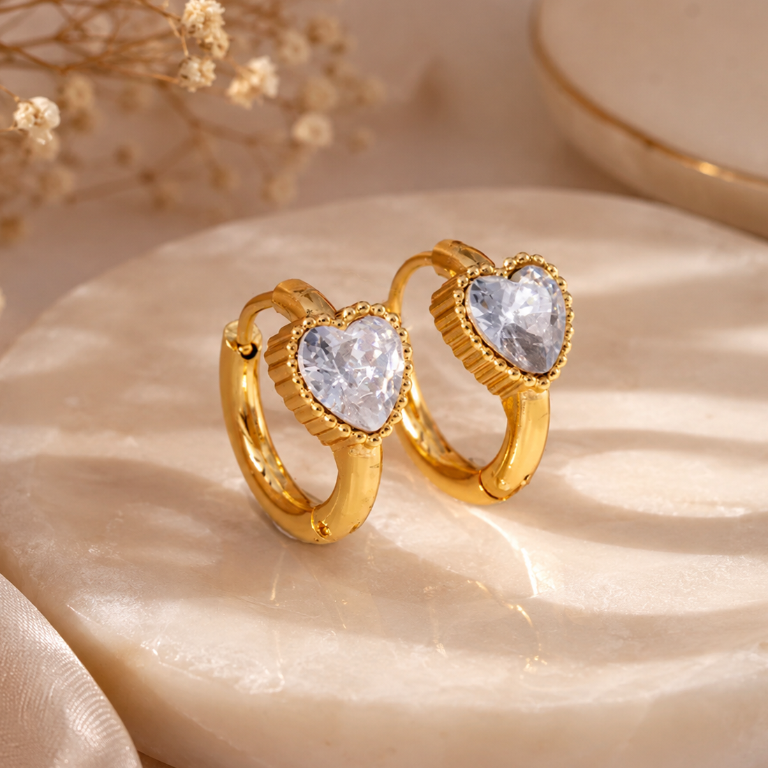 Vintage Heart Hoops