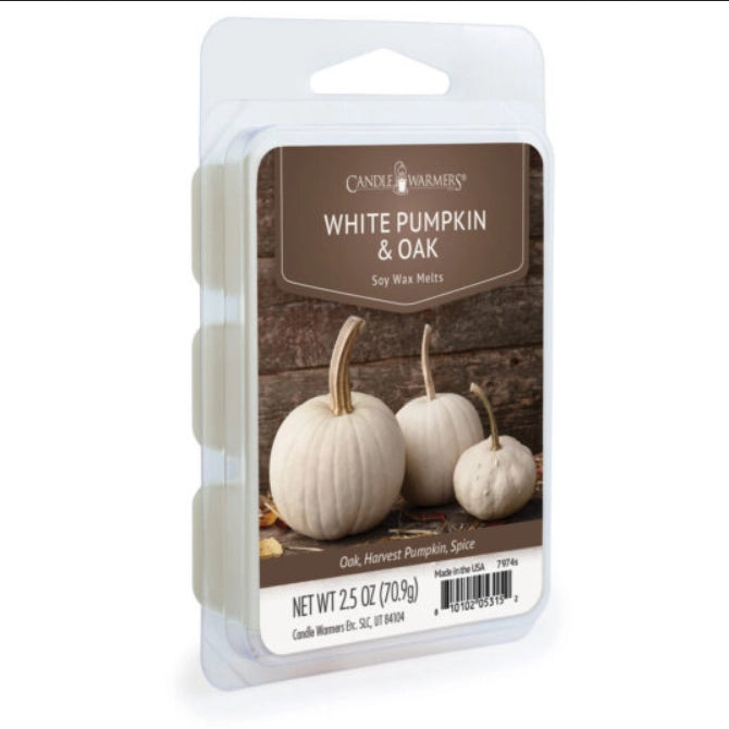 Wachsmelt – White Pumpkin & Oak | Handgegossen aus 100% Sojawachs, Warmer Kürbis-Holz-Duft
