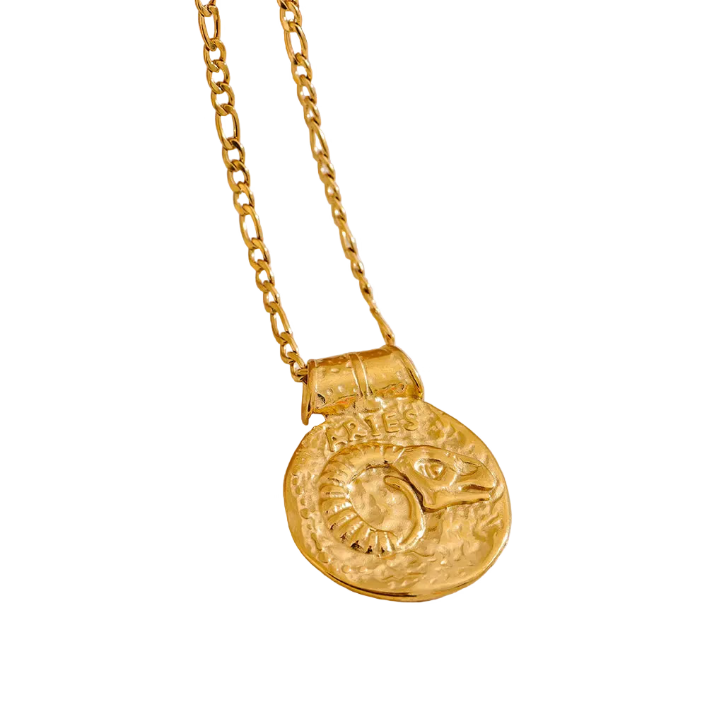 Antique Zodiac Kette – Antike Sternzeichen Halskette Gold