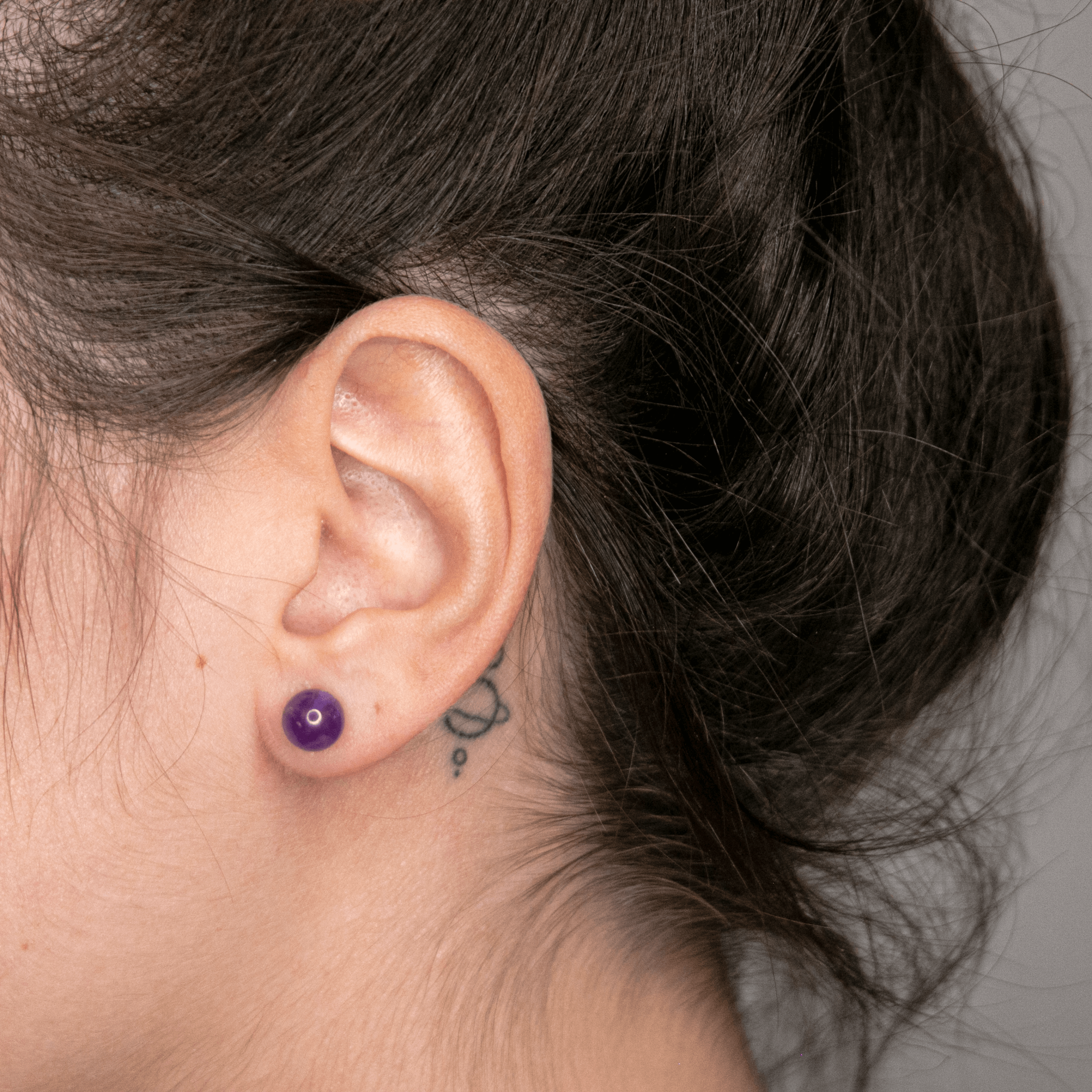 Ohrring Amethystohrring Amethyst Kugelohrring Perlenohrring Kristall Heilstein lila Ohrstecker