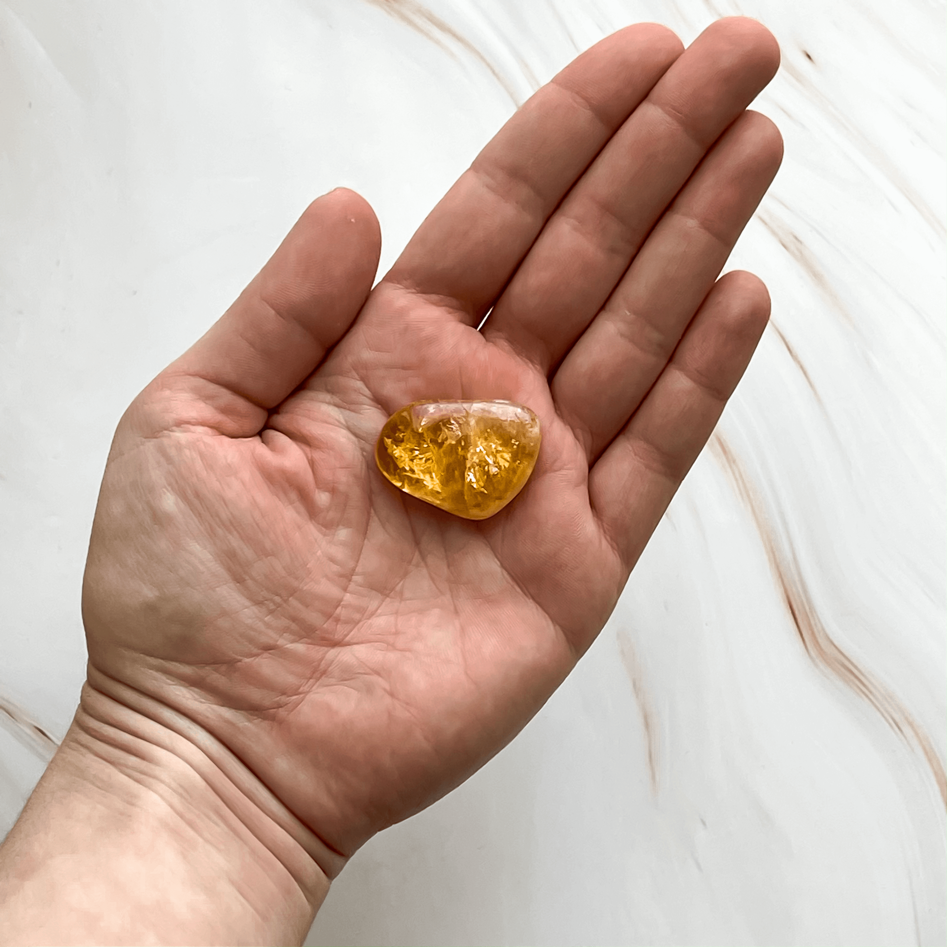 Citrin Heilstein Trommelstein Sonnenstein Glücksstein für Sternzeichen Zwillinge Jungfrau Geburtsstein für Juni Onlineshop Deutschland Annurah