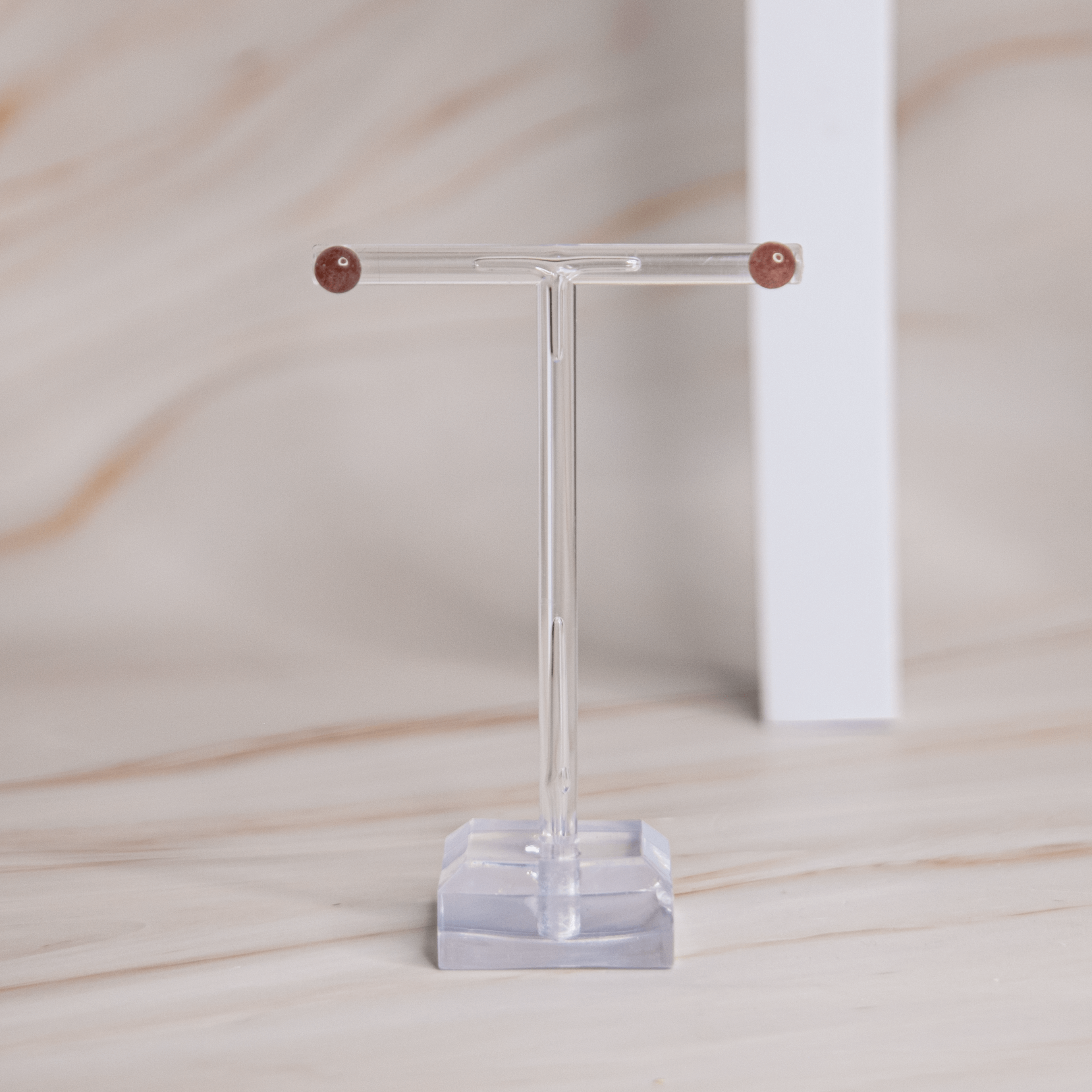 Erdbeer Quarz Ohrringe Ohrstecker roter Aventurin rund Perlenohrringe Weiblichkeit Energie Chakra Sternzeichen Kristalle Edelsteine Heilsteine