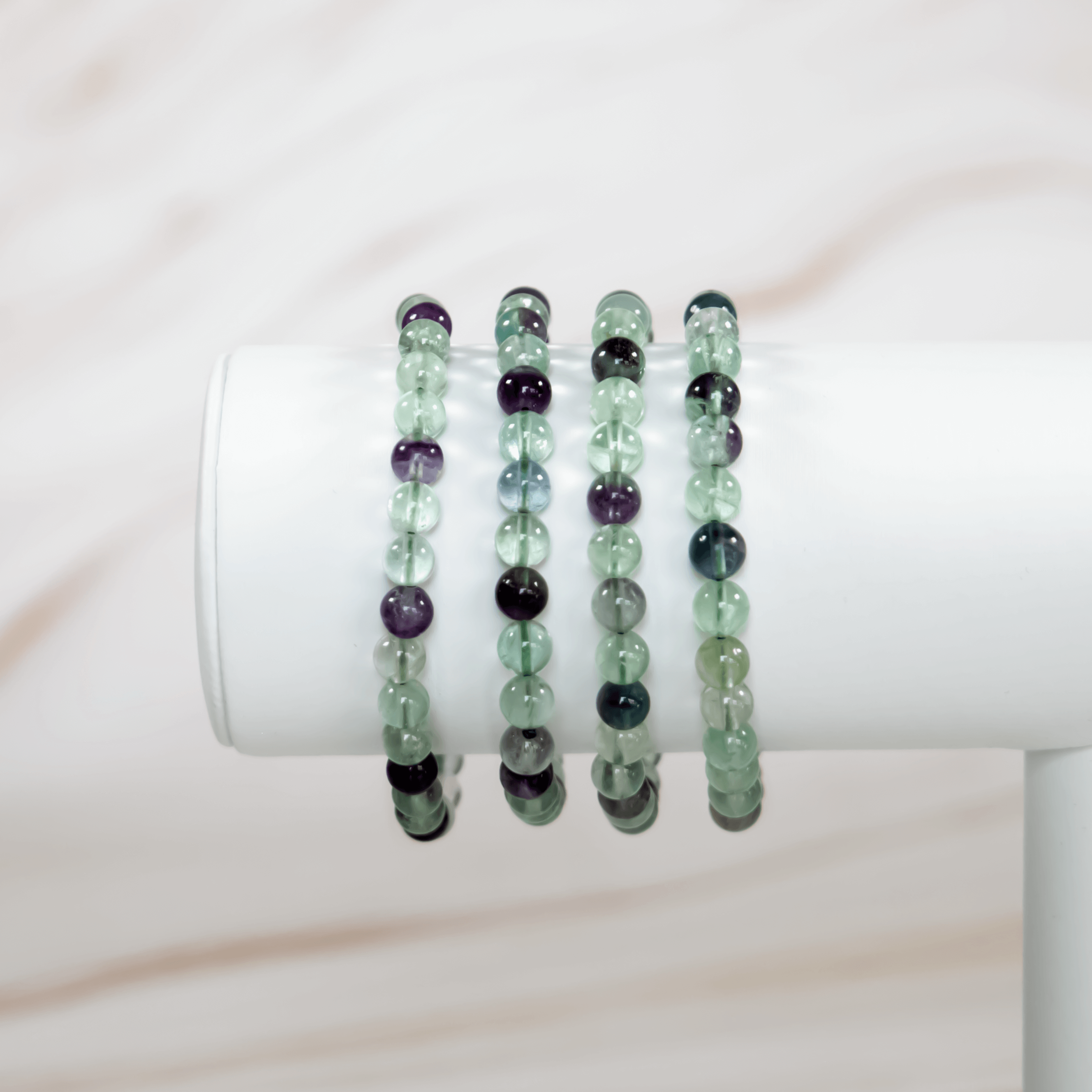 Fluorit Edelstein Armband Kristall Schmuck steht für Ordnung Bewusstsein Kreativität Meditation Aura Onlineshop Deutschland Annurah