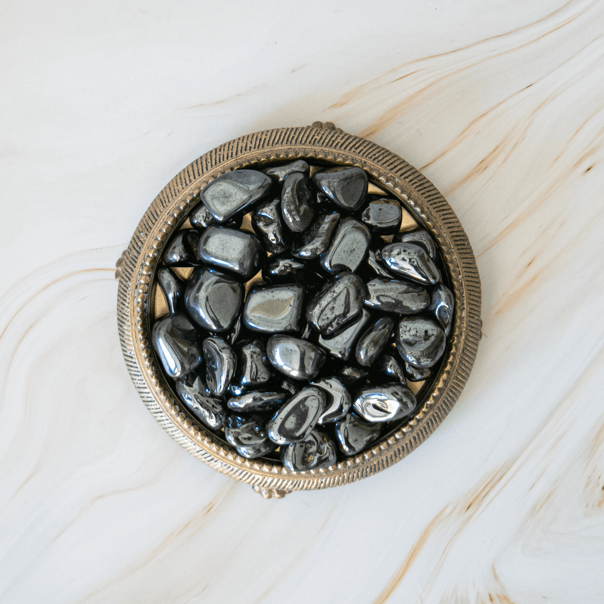 Hämatit Blutstein Trommelstein Heilstein Eisenglanz Schutz vor Bösem Auge Antiker Heilstein Annurah Onlineshop Deutschland