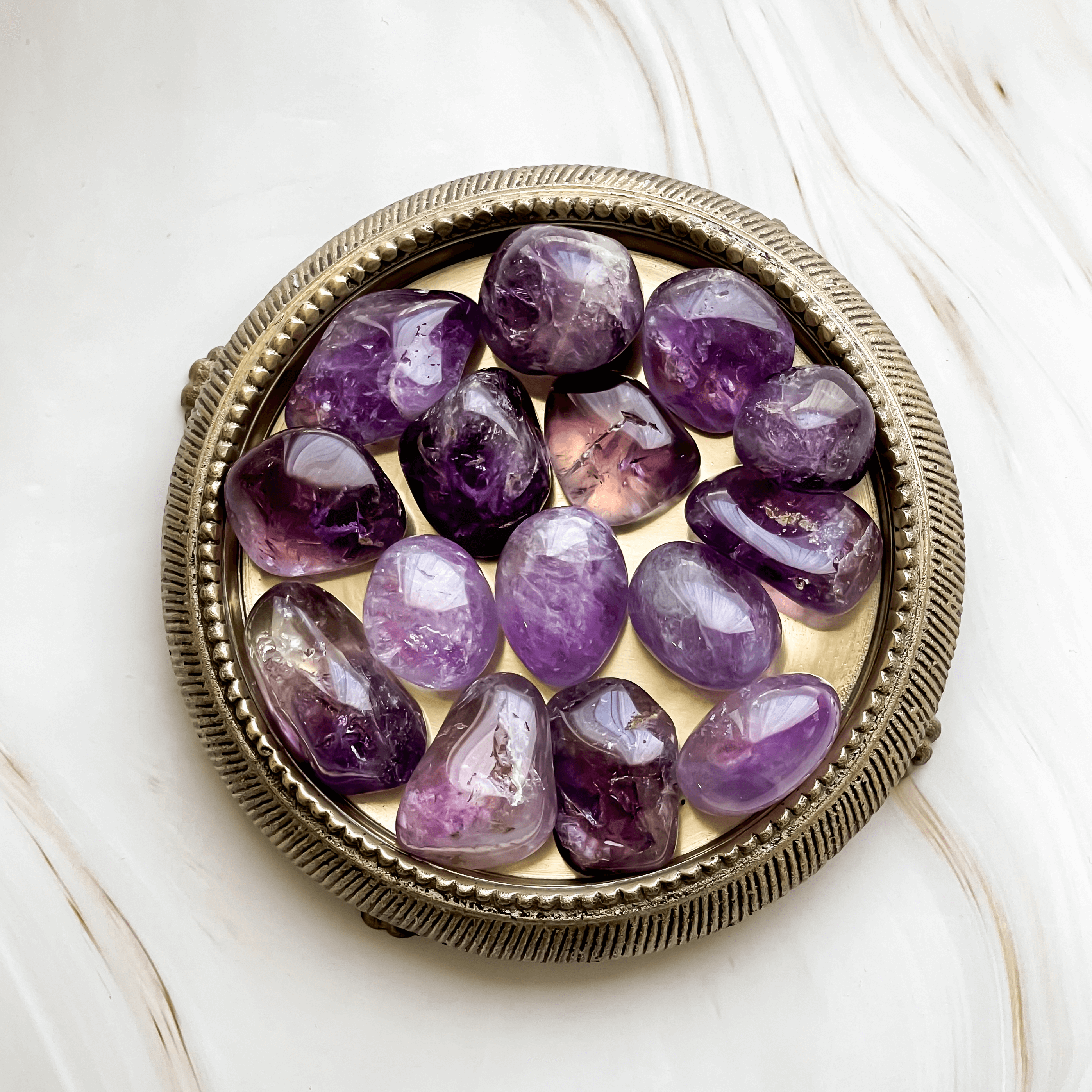 Amethyst Trommelstein Heilstein  Edelstein kaufen