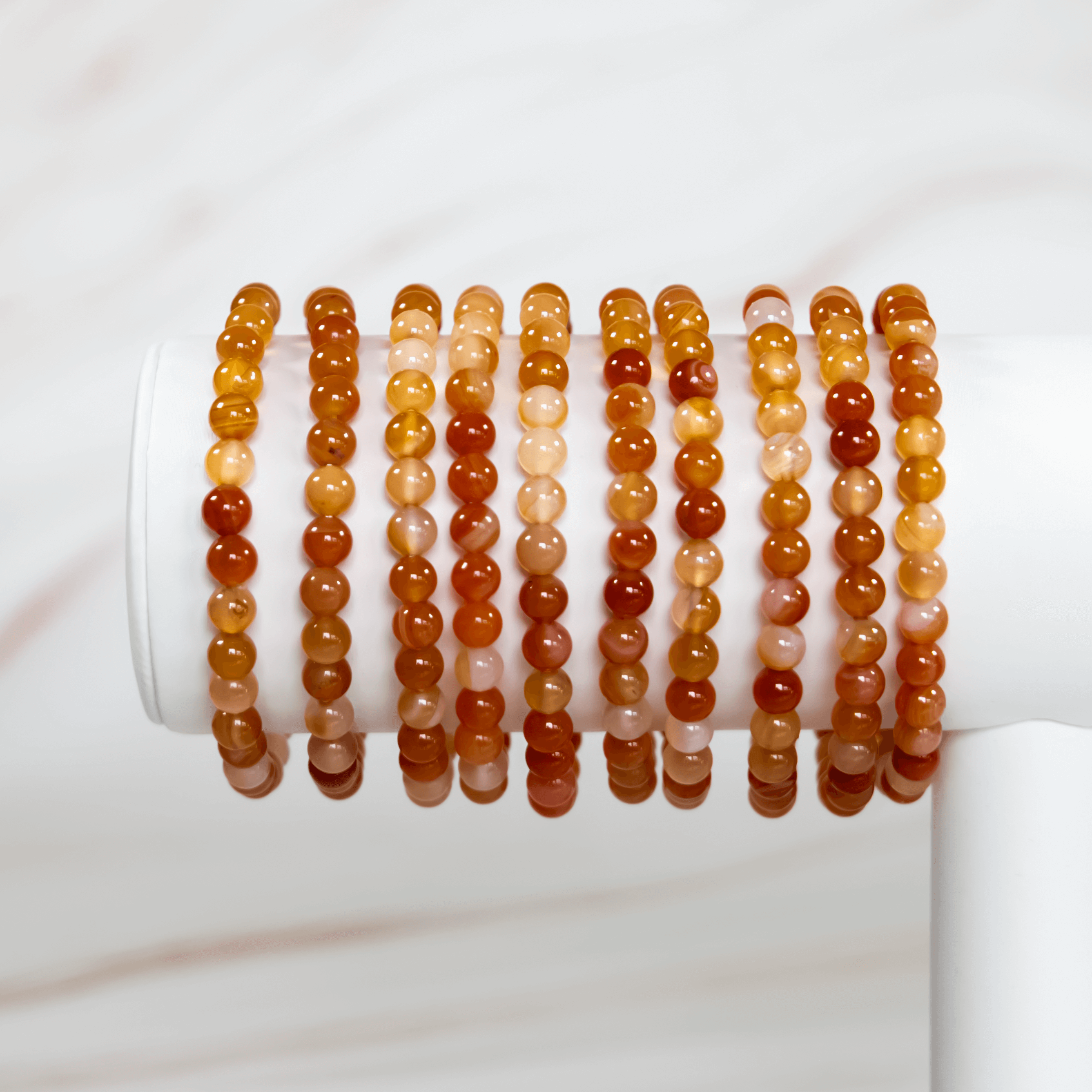 Karneol Edelstein Heilstein Armband Kristallschmuck Schmuck Schutzstein Astrologie Kristall für Sternzeichen Stier Widder Skorpion Krebs Geburtsstein für April Annurah Onlineshop Deutschland