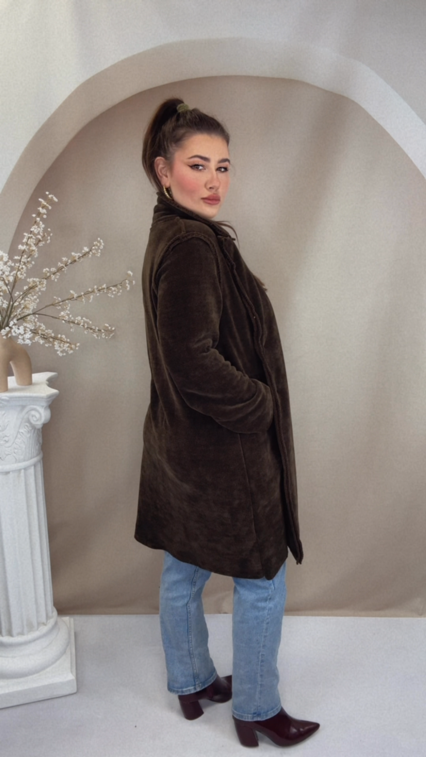 Cozy Cord Mantel - Espresso
