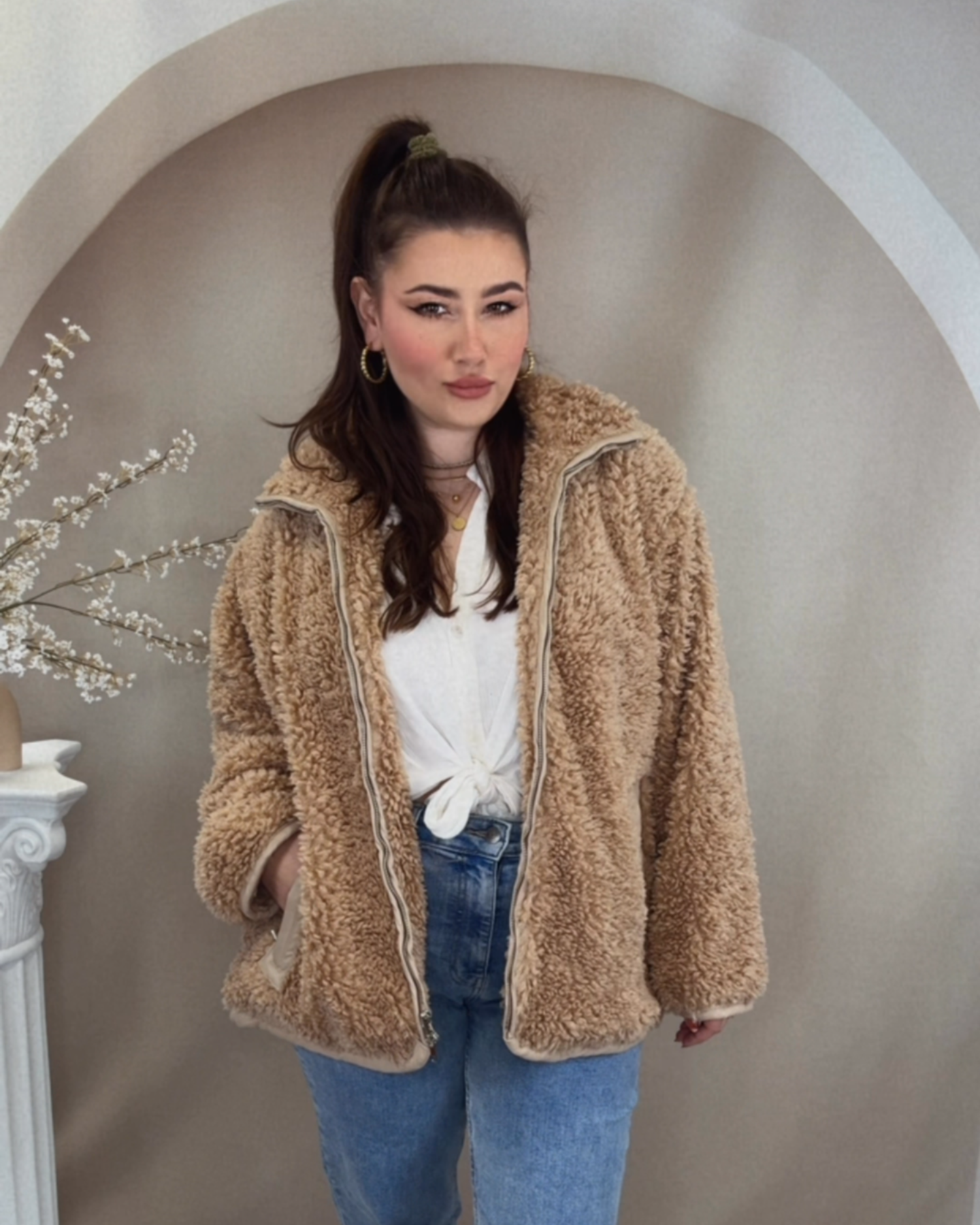 Teddy Winterjacke - Chocolate