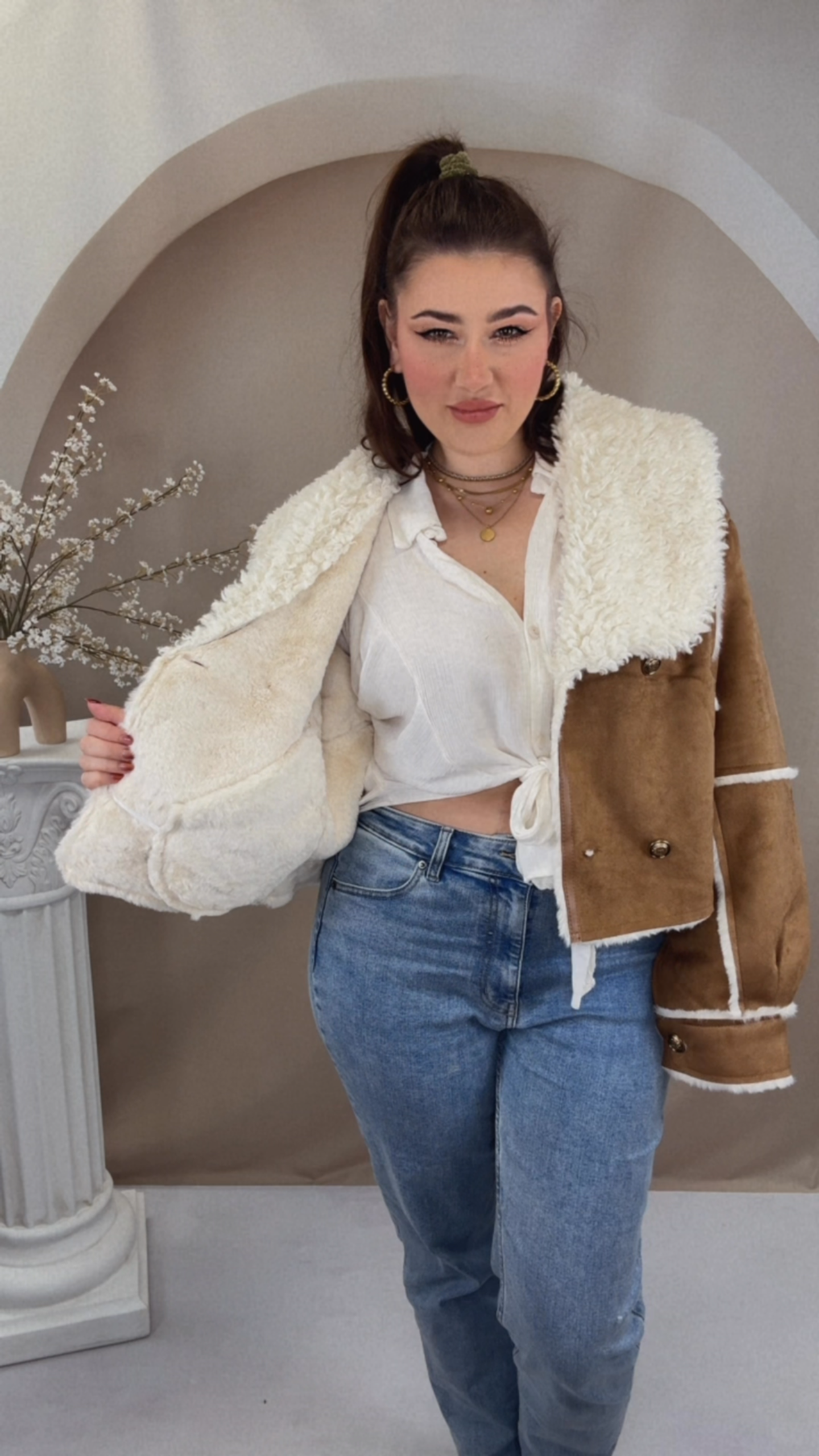Cozy Shearling Style Jacke