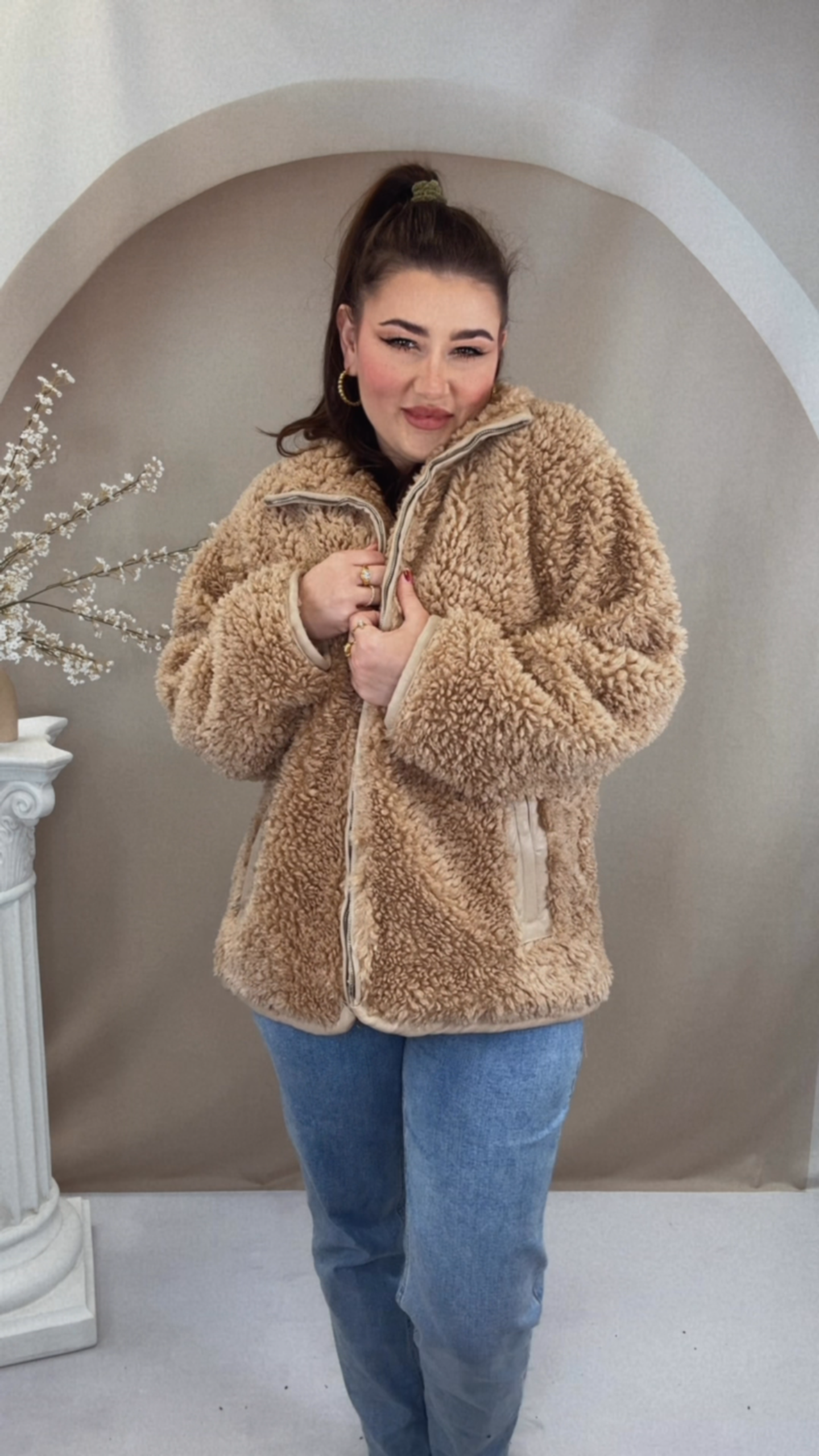 Teddy Winterjacke - Chocolate