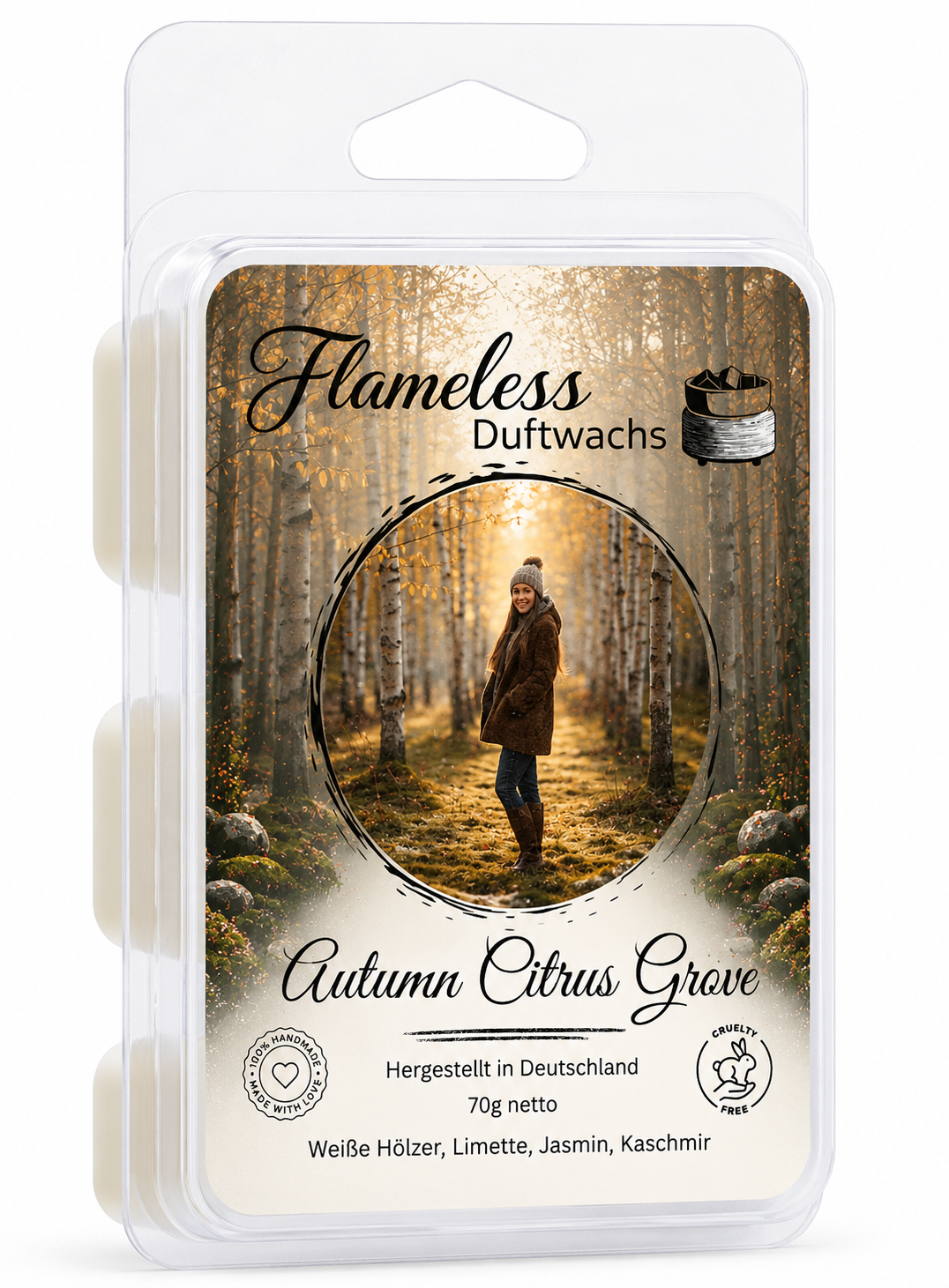 FLAMELESS Soja-Duftwachs AUTUMN CITRUS GROVE 70 g