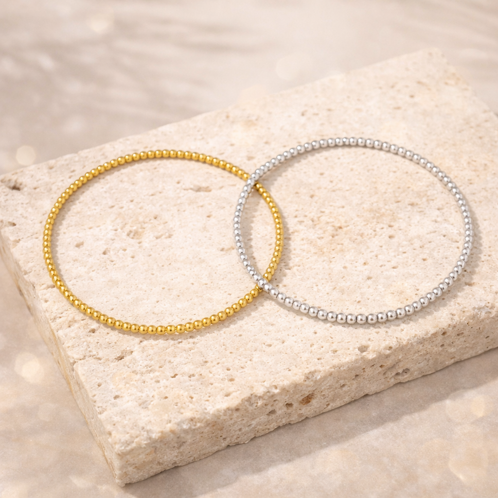 2 mm Edelstahl Kugelarmband – Minimalistisches Armband