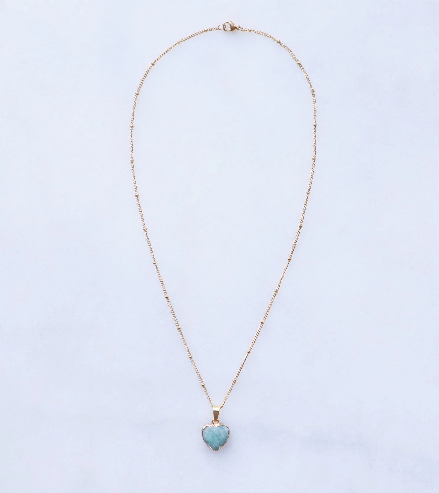 Amazonit Herz Kette