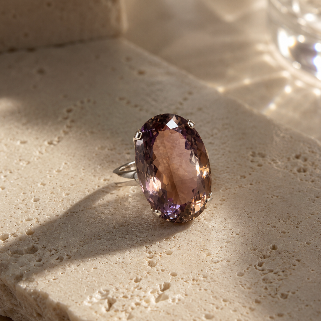 Ametrin Ring – 925 Sterling Silber | Gr. 60