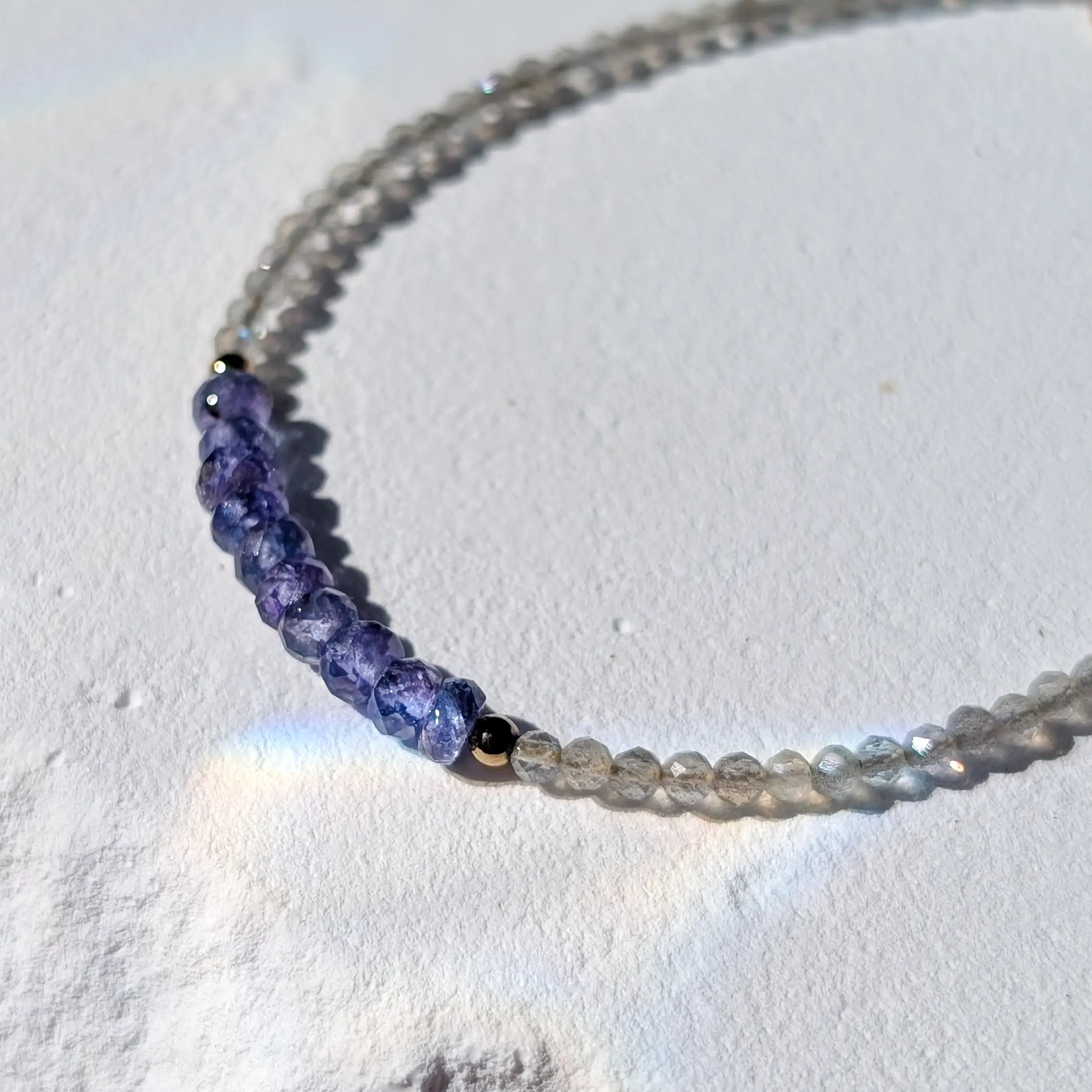 Tansanit & Labradorit Armband