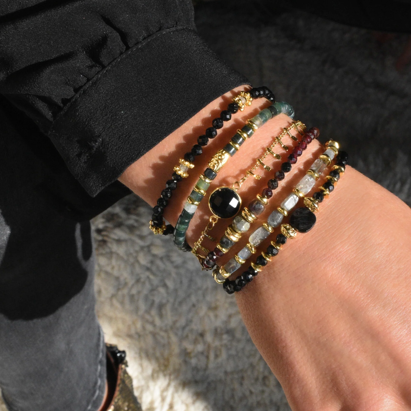 Schwarzer Turmalin Armband