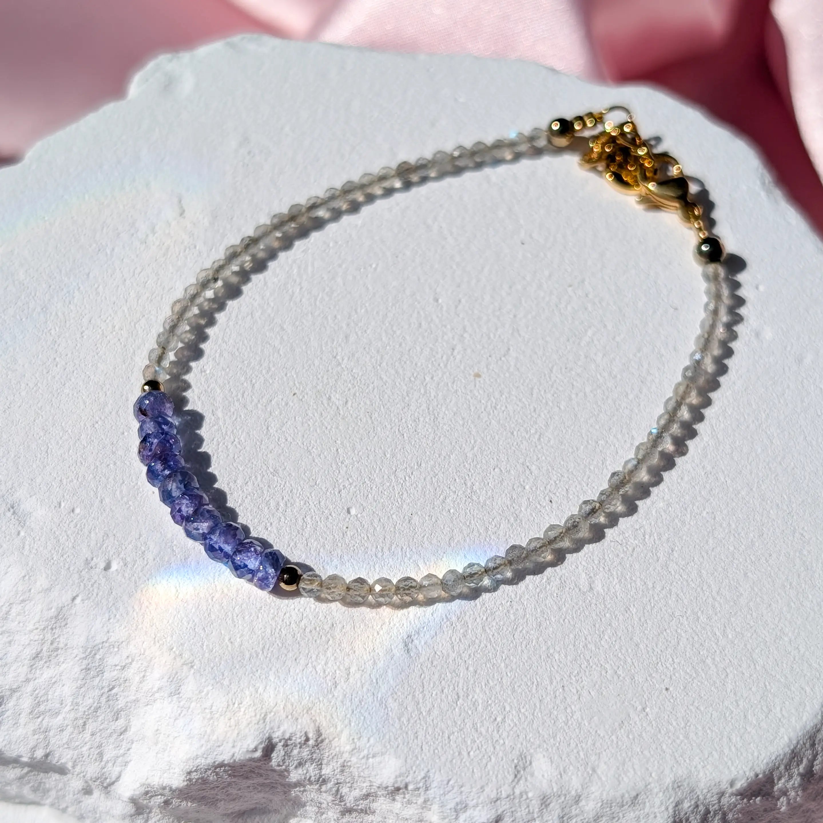 Tansanit & Labradorit Armband