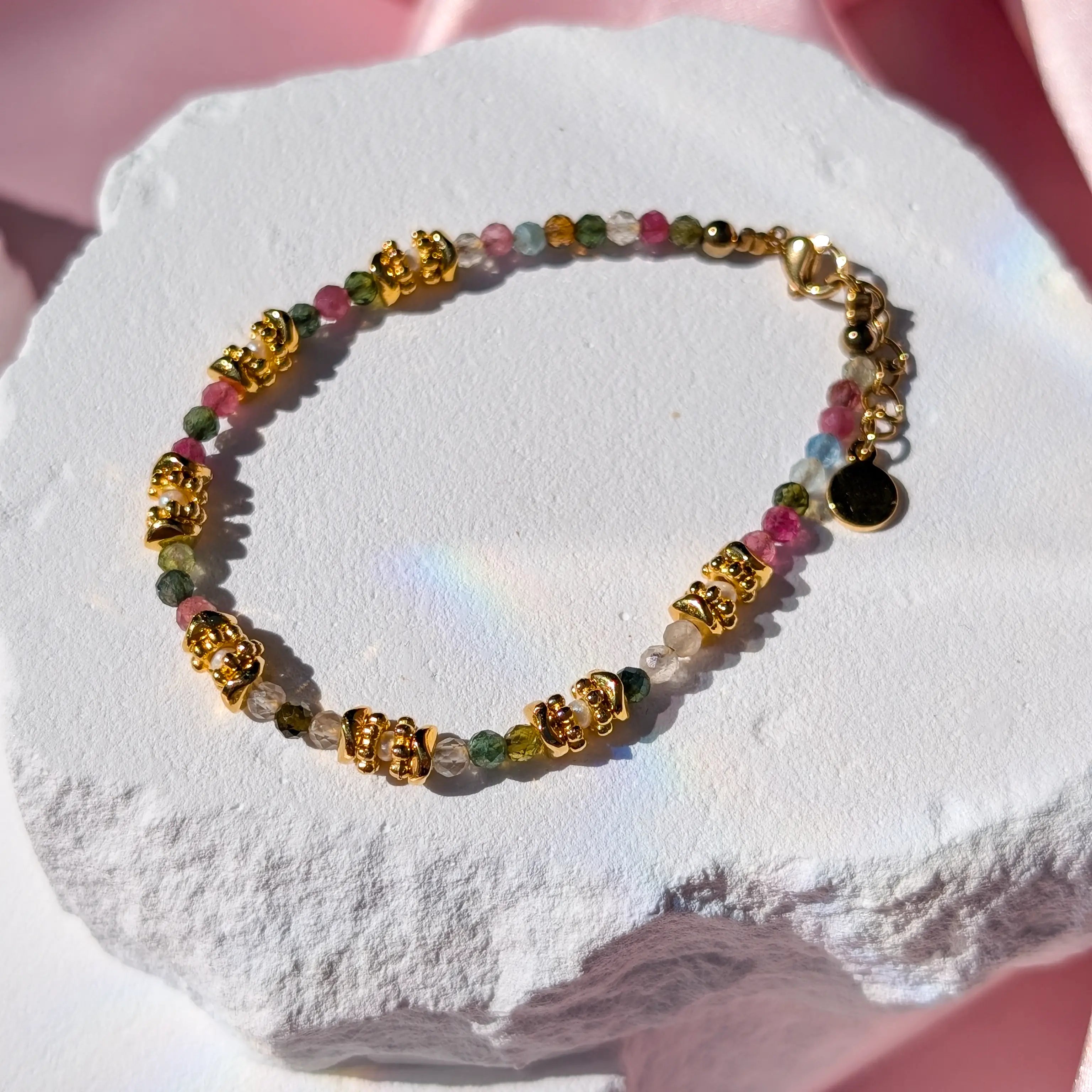 Bunter Turmalin Armband